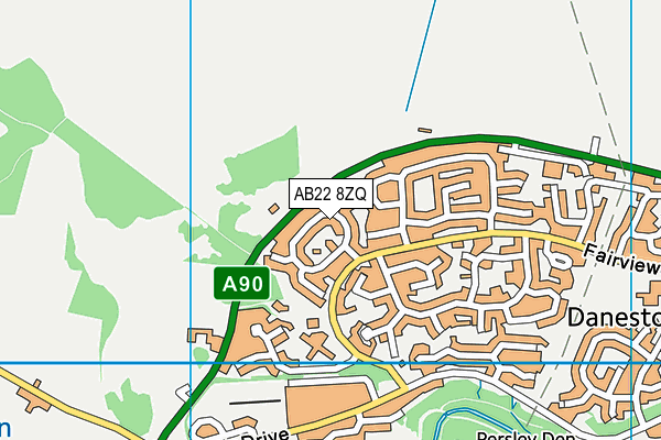 AB22 8ZQ map - OS VectorMap District (Ordnance Survey) AB22 8ZQ map - OS VectorMap District (Ordnance Survey)