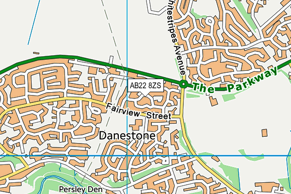 AB22 8ZS map - OS VectorMap District (Ordnance Survey)