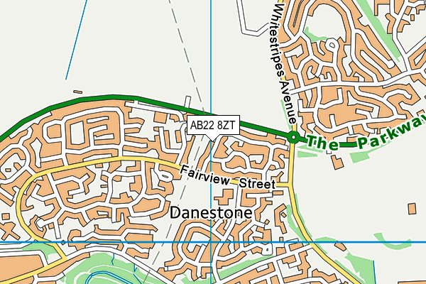AB22 8ZT map - OS VectorMap District (Ordnance Survey) AB22 8ZT map - OS VectorMap District (Ordnance Survey)