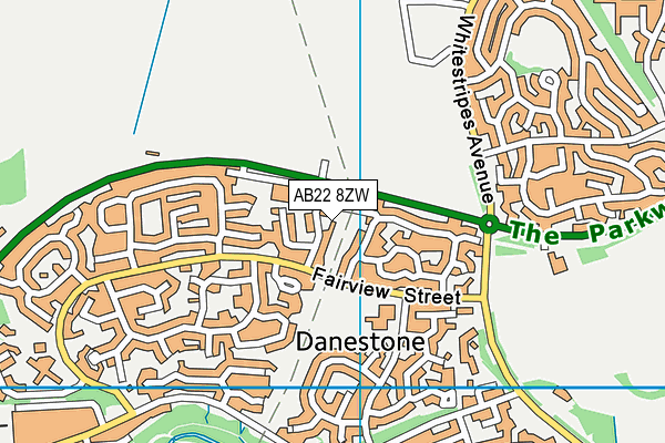 AB22 8ZW map - OS VectorMap District (Ordnance Survey) AB22 8ZW map - OS VectorMap District (Ordnance Survey)