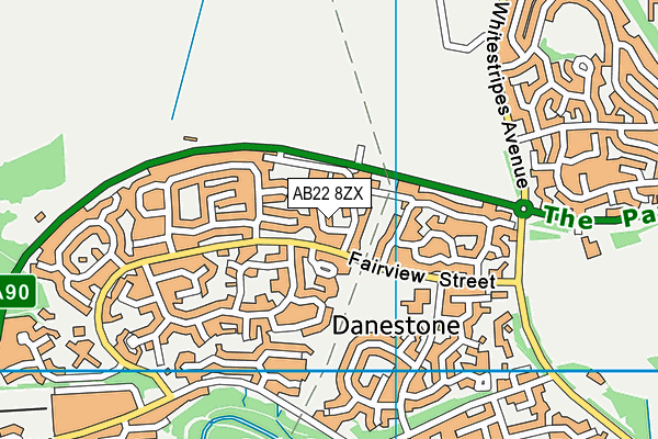 AB22 8ZX map - OS VectorMap District (Ordnance Survey) AB22 8ZX map - OS VectorMap District (Ordnance Survey)