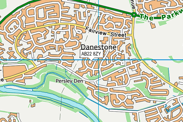 AB22 8ZY map - OS VectorMap District (Ordnance Survey) AB22 8ZY map - OS VectorMap District (Ordnance Survey)