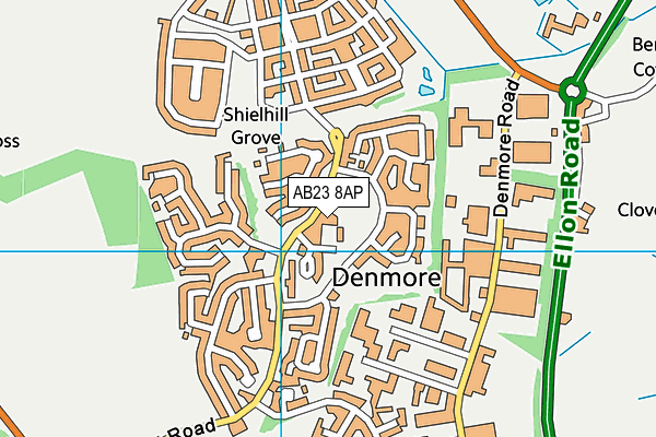 AB23 8AP map - OS VectorMap District (Ordnance Survey) AB23 8AP map - OS VectorMap District (Ordnance Survey)