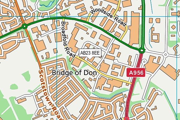AB23 8EE map - OS VectorMap District (Ordnance Survey) AB23 8EE map - OS VectorMap District (Ordnance Survey)