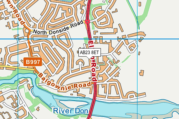 AB23 8ET map - OS VectorMap District (Ordnance Survey) AB23 8ET map - OS VectorMap District (Ordnance Survey)