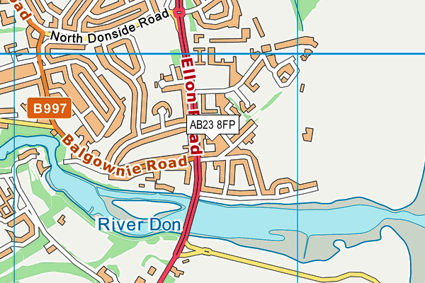 AB23 8FP map - OS VectorMap District (Ordnance Survey)