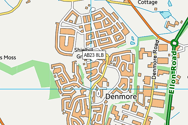 AB23 8LB map - OS VectorMap District (Ordnance Survey) AB23 8LB map - OS VectorMap District (Ordnance Survey)