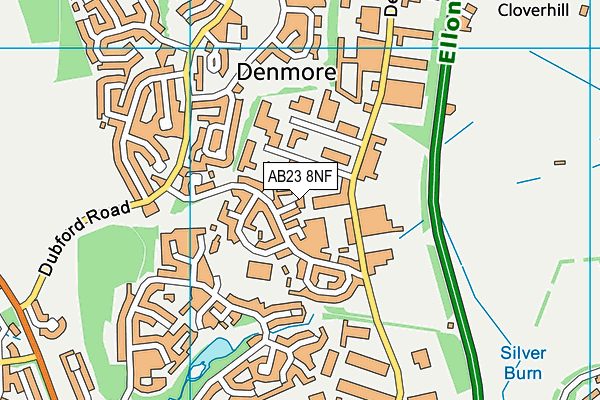AB23 8NF map - OS VectorMap District (Ordnance Survey) AB23 8NF map - OS VectorMap District (Ordnance Survey)