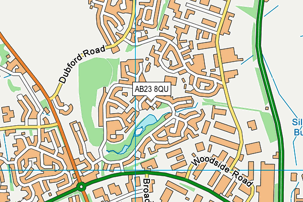AB23 8QU map - OS VectorMap District (Ordnance Survey) AB23 8QU map - OS VectorMap District (Ordnance Survey)
