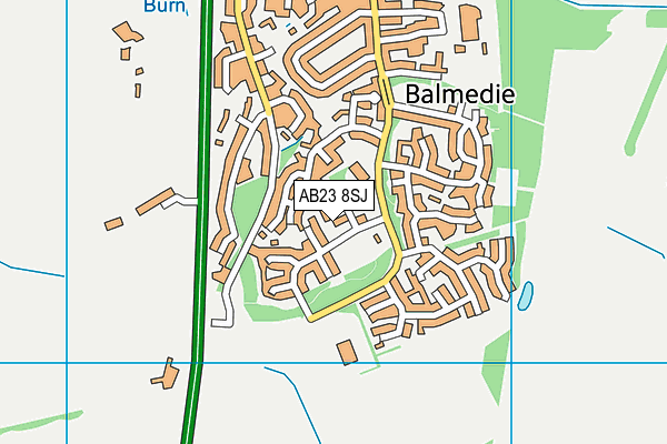 AB23 8SJ map - OS VectorMap District (Ordnance Survey) AB23 8SJ map - OS VectorMap District (Ordnance Survey)