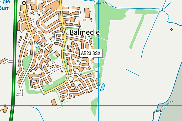 AB23 8SX map - OS VectorMap District (Ordnance Survey) AB23 8SX map - OS VectorMap District (Ordnance Survey)
