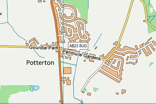 AB23 8UG map - OS VectorMap District (Ordnance Survey) AB23 8UG map - OS VectorMap District (Ordnance Survey)