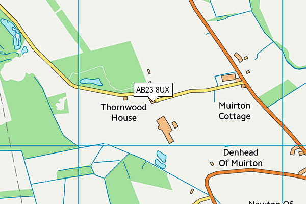 AB23 8UX map - OS VectorMap District (Ordnance Survey)