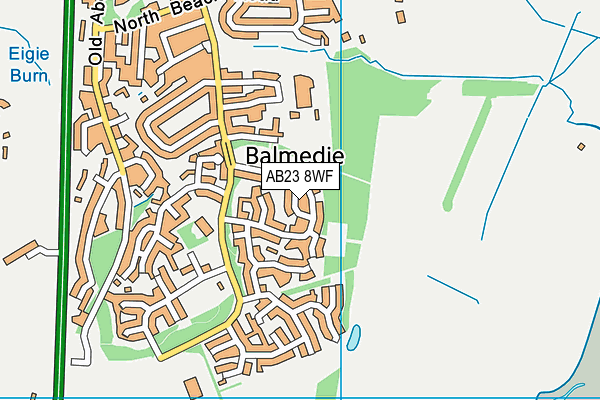 AB23 8WF map - OS VectorMap District (Ordnance Survey) AB23 8WF map - OS VectorMap District (Ordnance Survey)