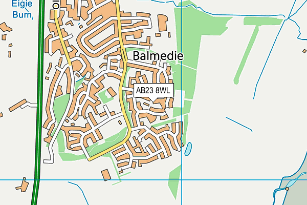 AB23 8WL map - OS VectorMap District (Ordnance Survey) AB23 8WL map - OS VectorMap District (Ordnance Survey)