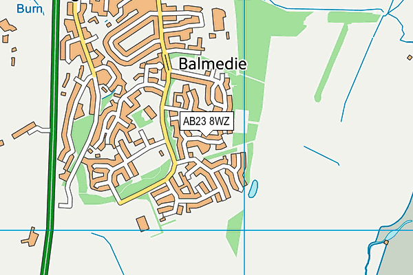 AB23 8WZ map - OS VectorMap District (Ordnance Survey) AB23 8WZ map - OS VectorMap District (Ordnance Survey)