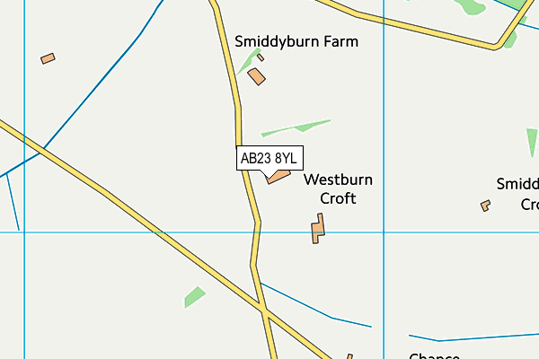 AB23 8YL map - OS VectorMap District (Ordnance Survey) AB23 8YL map - OS VectorMap District (Ordnance Survey)