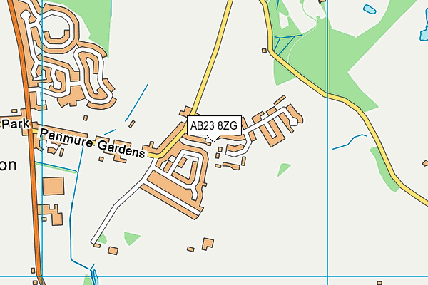AB23 8ZG map - OS VectorMap District (Ordnance Survey) AB23 8ZG map - OS VectorMap District (Ordnance Survey)