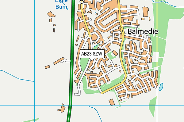 AB23 8ZW map - OS VectorMap District (Ordnance Survey) AB23 8ZW map - OS VectorMap District (Ordnance Survey)