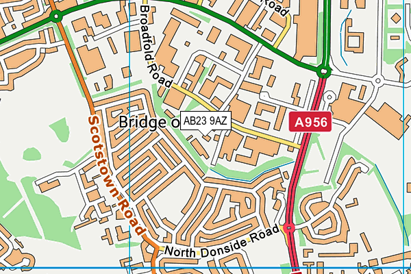 AB23 9AZ map - OS VectorMap District (Ordnance Survey) AB23 9AZ map - OS VectorMap District (Ordnance Survey)