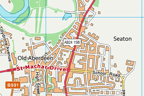 AB24 1SB map - OS VectorMap District (Ordnance Survey) AB24 1SB map - OS VectorMap District (Ordnance Survey)