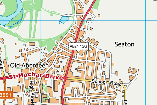 AB24 1SG map - OS VectorMap District (Ordnance Survey) AB24 1SG map - OS VectorMap District (Ordnance Survey)