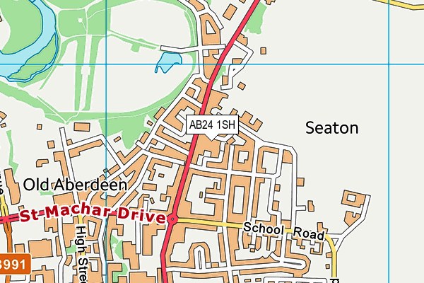 AB24 1SH map - OS VectorMap District (Ordnance Survey) AB24 1SH map - OS VectorMap District (Ordnance Survey)