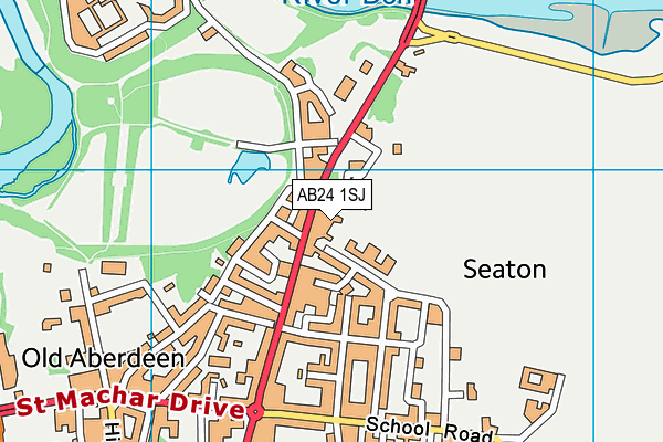 AB24 1SJ map - OS VectorMap District (Ordnance Survey) AB24 1SJ map - OS VectorMap District (Ordnance Survey)