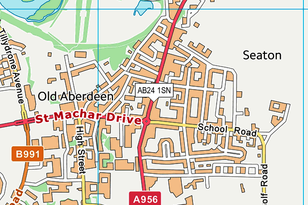 AB24 1SN map - OS VectorMap District (Ordnance Survey) AB24 1SN map - OS VectorMap District (Ordnance Survey)