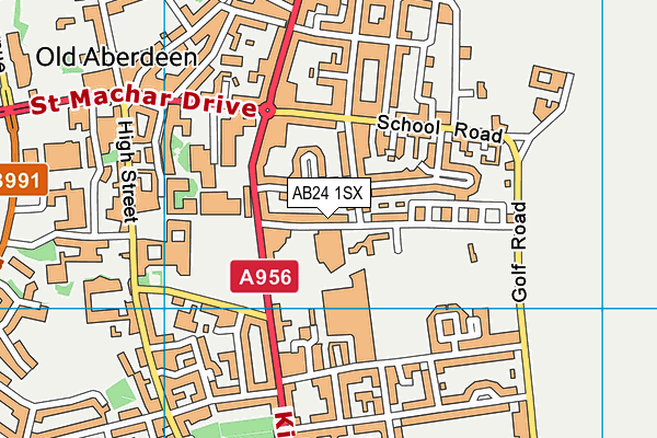 AB24 1SX map - OS VectorMap District (Ordnance Survey) AB24 1SX map - OS VectorMap District (Ordnance Survey)