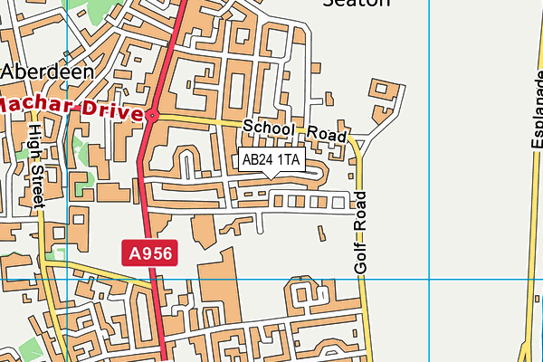 AB24 1TA map - OS VectorMap District (Ordnance Survey) AB24 1TA map - OS VectorMap District (Ordnance Survey)