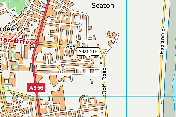 AB24 1TB map - OS VectorMap District (Ordnance Survey) AB24 1TB map - OS VectorMap District (Ordnance Survey)