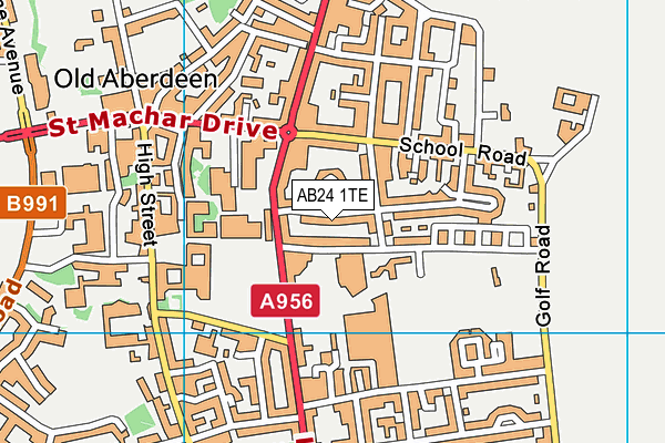 AB24 1TE map - OS VectorMap District (Ordnance Survey) AB24 1TE map - OS VectorMap District (Ordnance Survey)