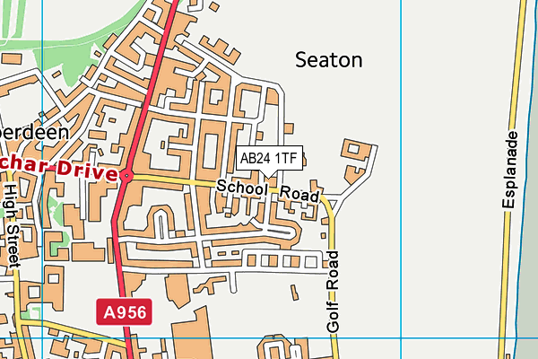 AB24 1TF map - OS VectorMap District (Ordnance Survey)