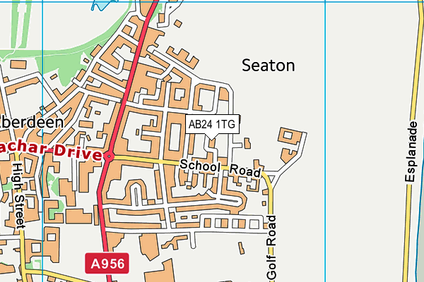 AB24 1TG map - OS VectorMap District (Ordnance Survey) AB24 1TG map - OS VectorMap District (Ordnance Survey)