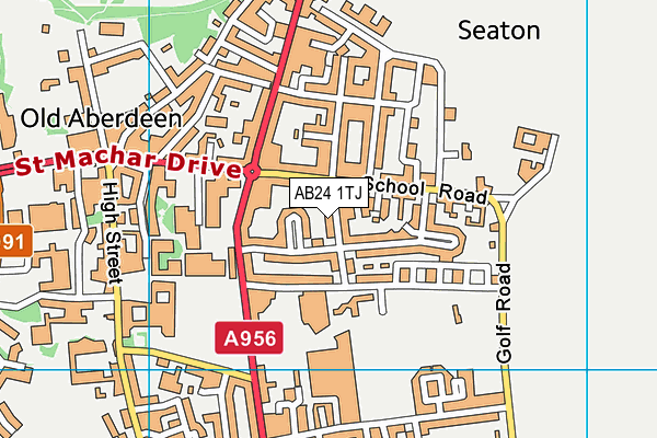 AB24 1TJ map - OS VectorMap District (Ordnance Survey) AB24 1TJ map - OS VectorMap District (Ordnance Survey)