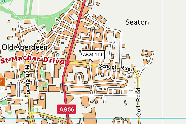 AB24 1TT map - OS VectorMap District (Ordnance Survey) AB24 1TT map - OS VectorMap District (Ordnance Survey)