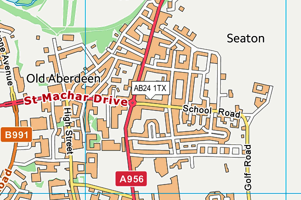 AB24 1TX map - OS VectorMap District (Ordnance Survey) AB24 1TX map - OS VectorMap District (Ordnance Survey)