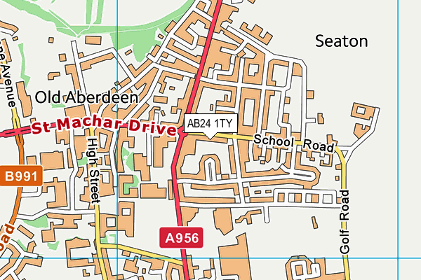 AB24 1TY map - OS VectorMap District (Ordnance Survey) AB24 1TY map - OS VectorMap District (Ordnance Survey)