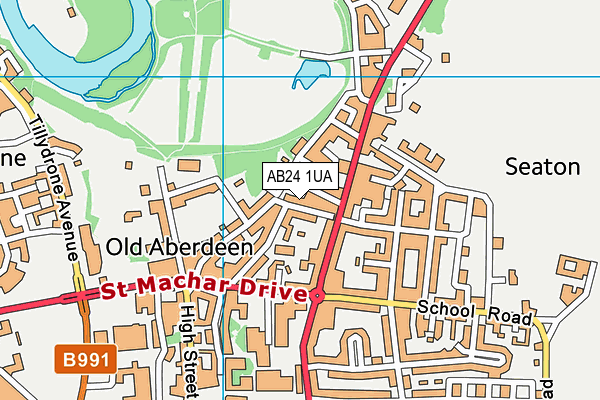 AB24 1UA map - OS VectorMap District (Ordnance Survey) AB24 1UA map - OS VectorMap District (Ordnance Survey)