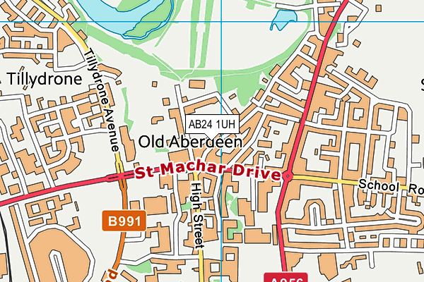 AB24 1UH map - OS VectorMap District (Ordnance Survey) AB24 1UH map - OS VectorMap District (Ordnance Survey)