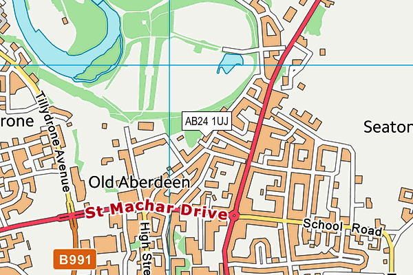 AB24 1UJ map - OS VectorMap District (Ordnance Survey) AB24 1UJ map - OS VectorMap District (Ordnance Survey)