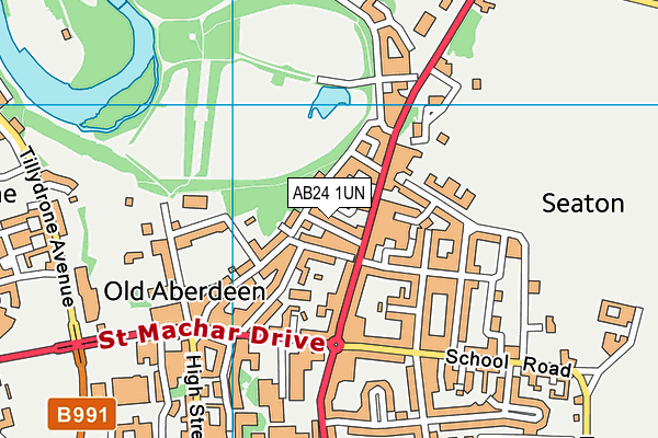 AB24 1UN map - OS VectorMap District (Ordnance Survey) AB24 1UN map - OS VectorMap District (Ordnance Survey)