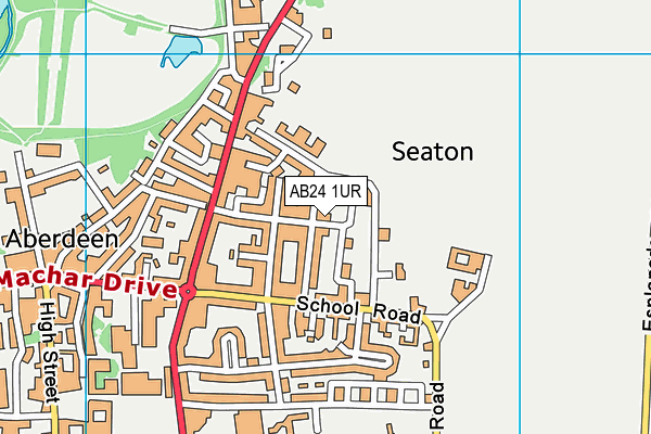 AB24 1UR map - OS VectorMap District (Ordnance Survey) AB24 1UR map - OS VectorMap District (Ordnance Survey)