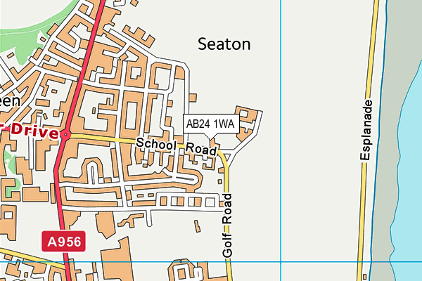 AB24 1WA map - OS VectorMap District (Ordnance Survey) AB24 1WA map - OS VectorMap District (Ordnance Survey)