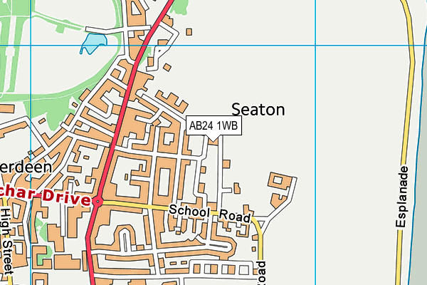 AB24 1WB map - OS VectorMap District (Ordnance Survey) AB24 1WB map - OS VectorMap District (Ordnance Survey)
