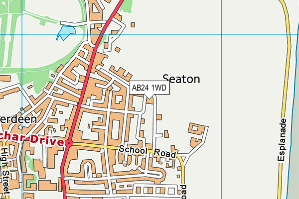 AB24 1WD map - OS VectorMap District (Ordnance Survey) AB24 1WD map - OS VectorMap District (Ordnance Survey)