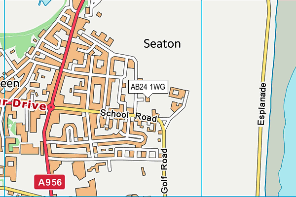 AB24 1WG map - OS VectorMap District (Ordnance Survey)