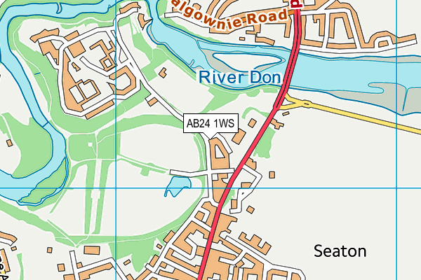AB24 1WS map - OS VectorMap District (Ordnance Survey) AB24 1WS map - OS VectorMap District (Ordnance Survey)