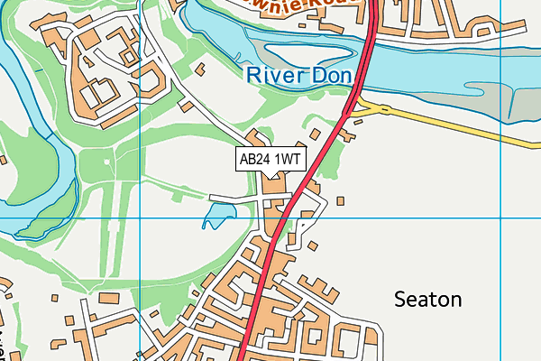 AB24 1WT map - OS VectorMap District (Ordnance Survey) AB24 1WT map - OS VectorMap District (Ordnance Survey)